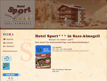 Tablet Screenshot of hotelsport.ch